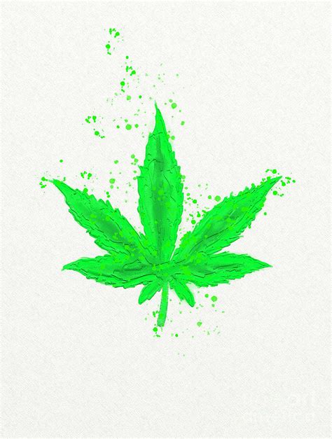 Legalize It - Weed Leaf Art Painting by Andrew Garza