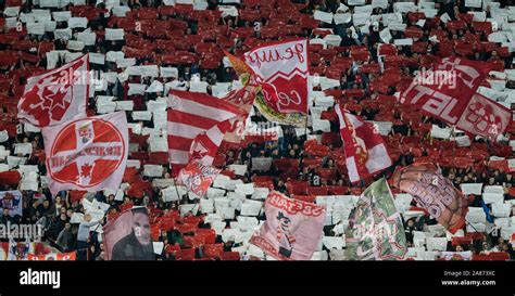 Rajko Mitic Stadium, Belgrade, Serbia. 6th Nov, 2019. UEFA Champions ...