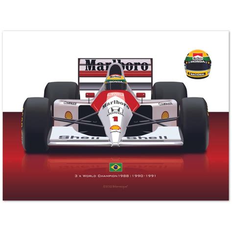 Ayrton Senna Limited Edition Print Ayrton Senna Wall Art Formula 1