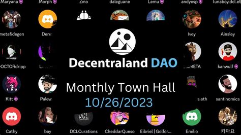 Decentraland Dao October Town Hall 102723 Youtube