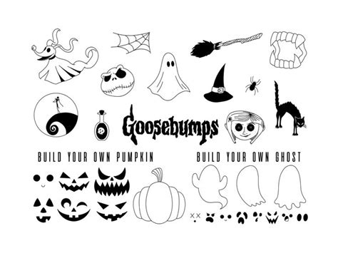 Halloween Svt Clipart Set With Pumpkins Ghost And Other Items On It