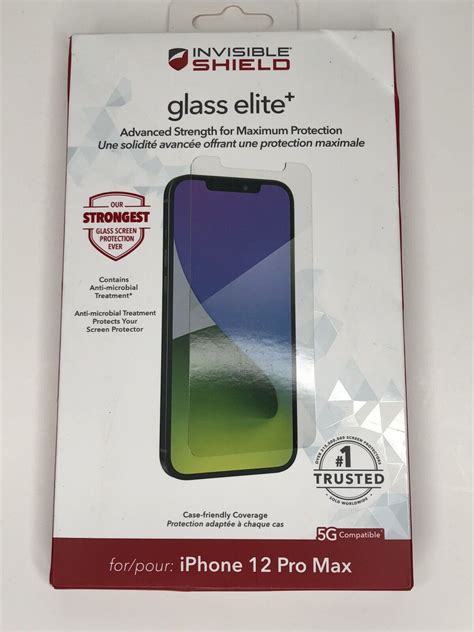 Zagg Invisible Shield Glass Elite Visionguard Iphone 12 Pro Max Screen Protector 840056131354 Ebay