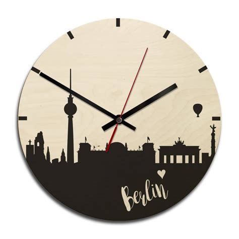 Orologio In Legno Skyline Berlino Wall Art It