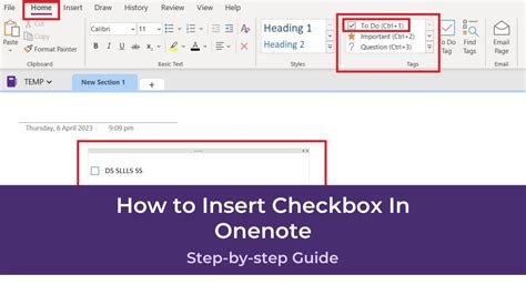 How To Insert Checkbox In Onenote Presentationskills Me