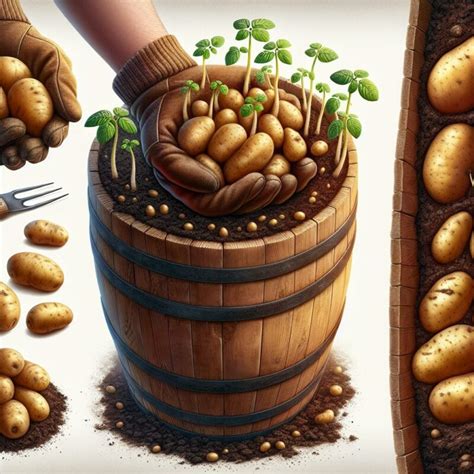 How To Plant Potatoes In A Barrel Plantopiahub Your Ultimate Destination For Plant Lovers