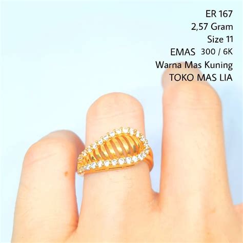 Jual Cincin Cantik Emas Asli Kadar K Er Toko Mas Lia Gold