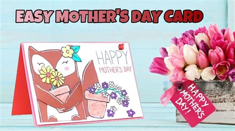 Diy Mothers Day Card How To Make Easy Mothers Day Card Youtube