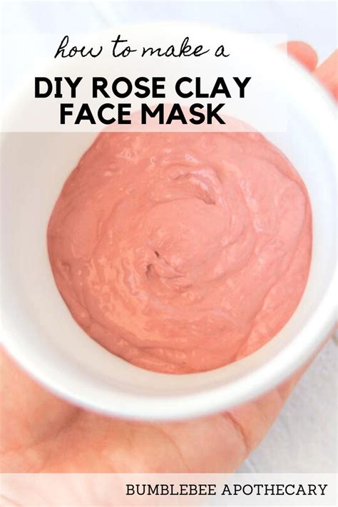 Rose Clay Face Mask Recipe Recipe Clay Face Mask Rose Clay Diy