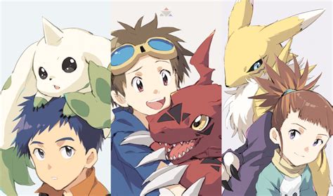 Renamon Terriermon Makino Ruki Guilmon Matsuda Takato And 1 More