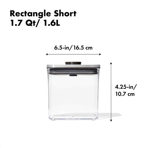 Oxo Pop Container Rectangle Short 17 Qt16 L Ab 2050 € Preisvergleich Bei Idealode