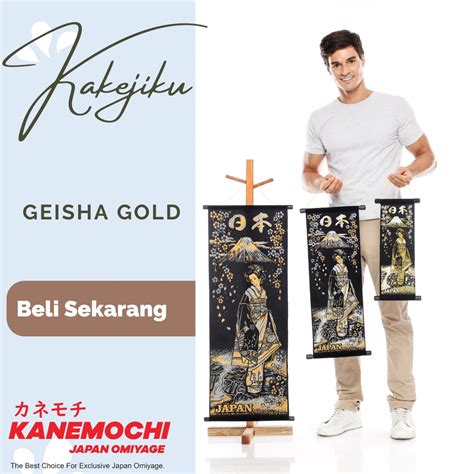 Jual Kanemochi Kakejiku 18 GOLD GEISHA FUJI Hiasan Dinding Jepang