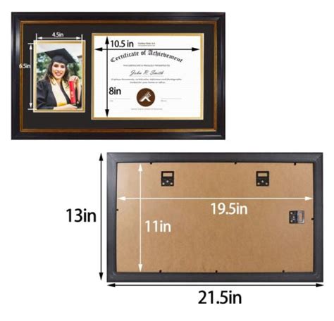 X Diploma Frame With Openings For X Certificate And X