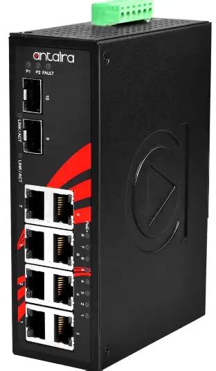 Antaira Lnp G Sfp Series Port Industrial Gigabit Poe Plus