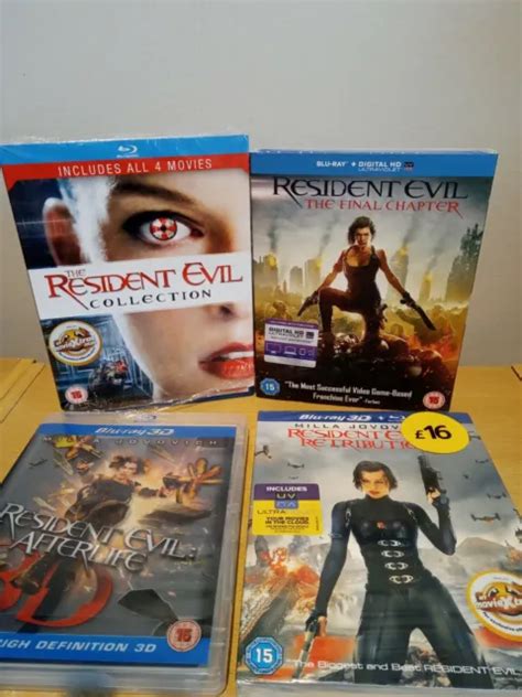 RESIDENT EVIL COMPLETE Collection Blu Ray UK Release Some SEALED 3D