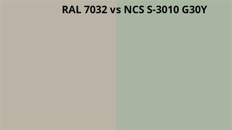 Ral 7032 Vs Ncs S 3010 G30y Ral Colour Chart Uk