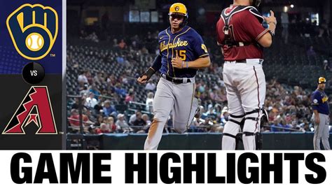 Brewers Vs Diamondbacks Game Highlights Mlb Highlights