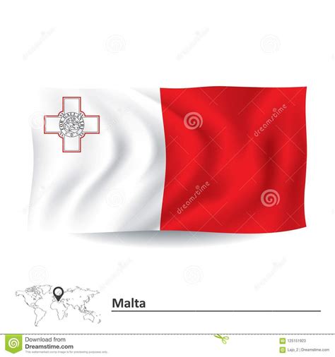 Bandeira De Malta Ilustra O Do Vetor Ilustra O De Bandeiras