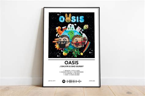 Album Cover Poster oasis J Balvin & Bad Bunny - Etsy