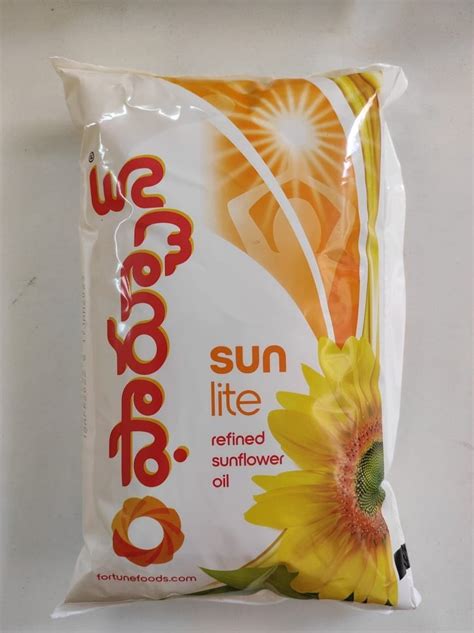 Liquid Mono Saturated Fortune Sun Lite Refined Sunflower Oil Packaging