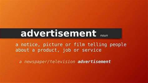 Meaning Of Advertisement Definition Of Advertisement YouTube