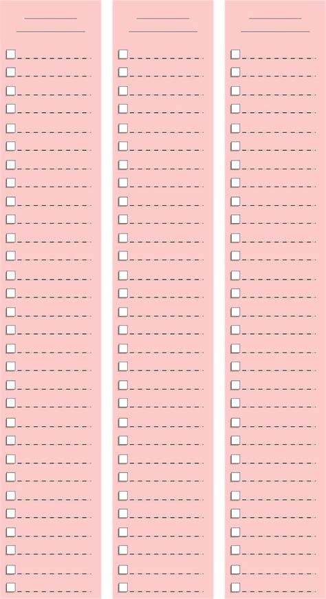 Printable Blank Column Chart Template