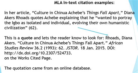 Example Of An In Text Citation Mla Hot Sex Picture