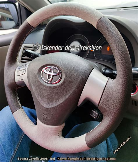 Toyota Corolla E160 Deri Direksiyon Kaplama Iskender Deri Direksiyon