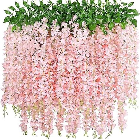 40 Pack Wisteria Flower Vines Garland 3 75 Feet Artificial