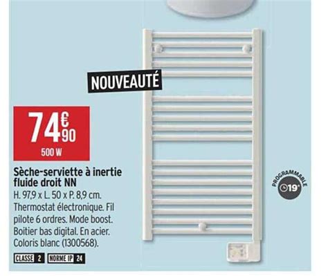 Promo Sèche serviette à Inertie Fluide Droit Nn chez Bricorama