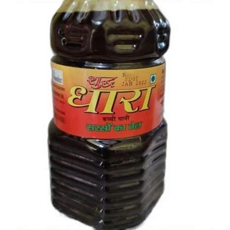 Shudh Dhara 5l Kachi Ghani Mustard Oil Packaging Type Plastic Container Packaging Size 5