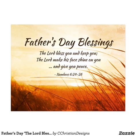 Father's Day 'The Lord Bless You' Bible Verse Postcard | Zazzle