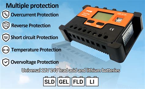 Nuofuwei A Controlador De Carga Solar V V Autom Tico Pwm A