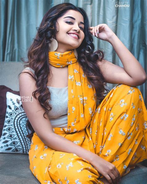 Anupama Parameswaran In Yellow Saree Photo Shoot 1