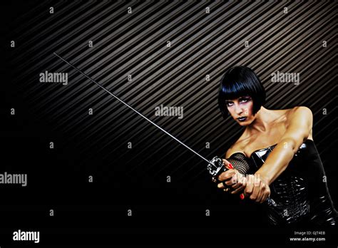 Hot Ninja Girl Stock Photo Alamy