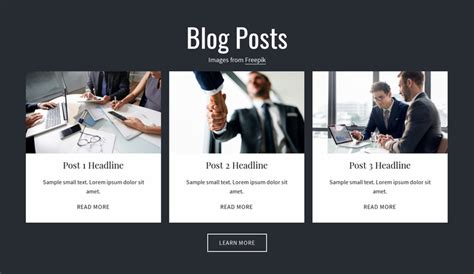 Blog Posts Website Template