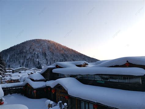 China Xuexiang In The Morning In The Morning China Snow Town