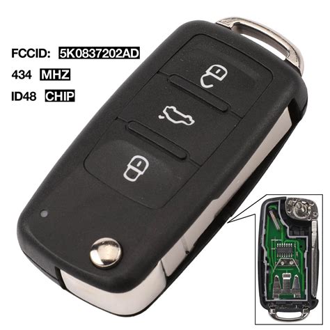 Jingyuqin Btn K Ad Remote Flip Key Mhz Id Chip For Vw