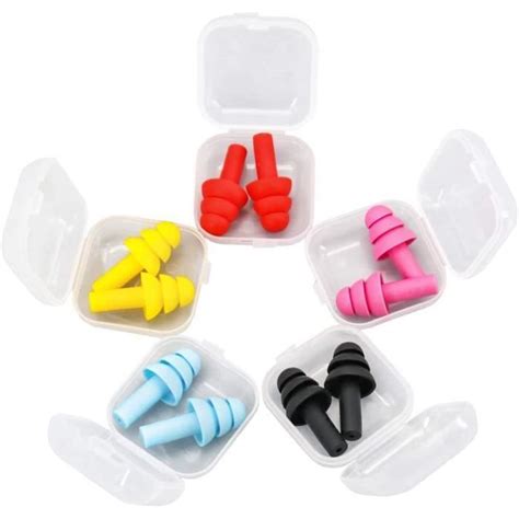 Lot De Paires De Bouchons D Oreille En Silicone Souples Et