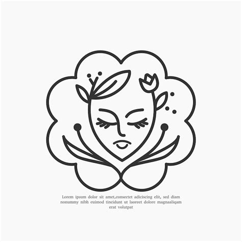 Premium Vector Minimalist Women Flower Logo Design Template