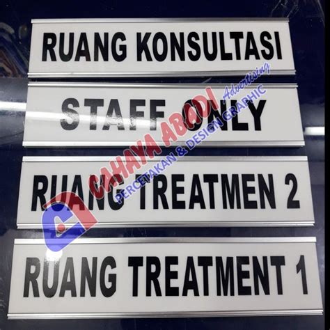 Jual Nama Ruangan Atau Papan Nama Pintu Di Lapak Cahaya Abadi Adv Bukalapak