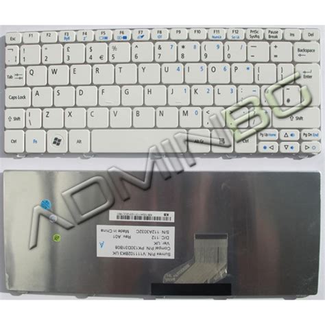 Клавиатура за лаптоп Acer Aspire One 532H D260 521 White US UK с