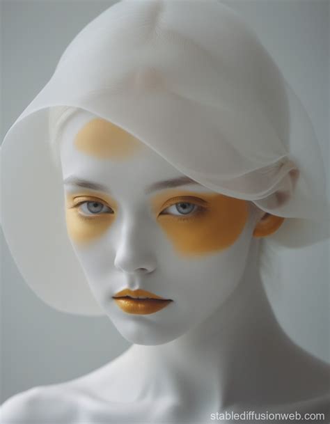 Minimalist Ethereal Portraits In Saffron Hues Stable Diffusion Online