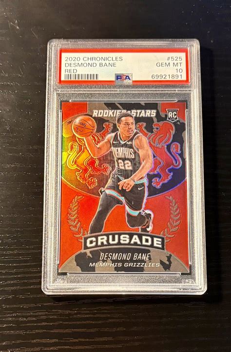 Panini Chronicles Rookies Stars Desmond Bane Red Psa Gem