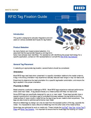 Fillable Online RFID Tag Fixation Guide Fax Email Print PdfFiller