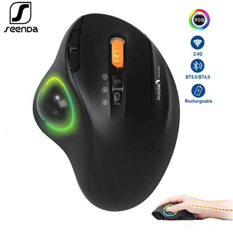 Seenda Trackball Wireless Mouse Ergonomic Design Mouse With G