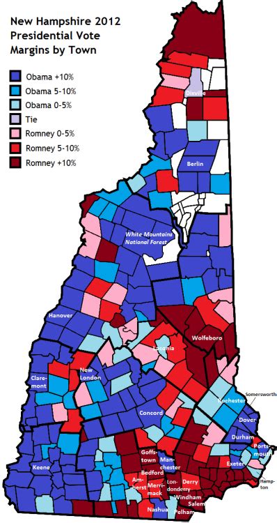 2012 Presidential Election Results By Town In New Maps On The Web