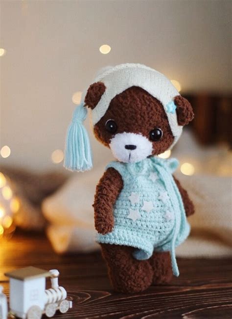 Bear Crochet Pattern Amigurumi Teddy Bear In Clothes Etsy