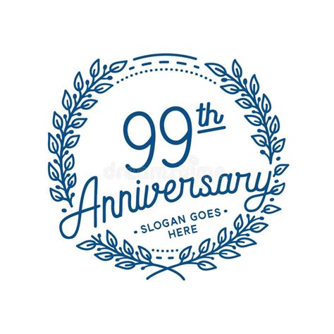 99 Years Anniversary Celebration With Laurel Wreath 99th Anniversary