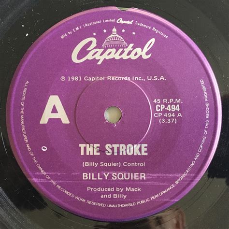 Billy Squier - The Stroke (1981, Vinyl) | Discogs