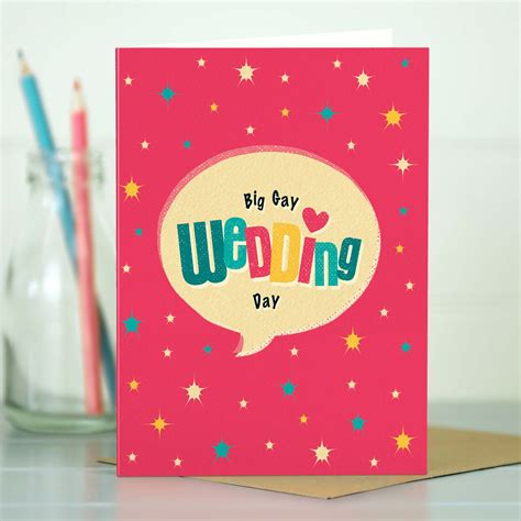 Same Sex Wedding Card Big Gay Wedding Day The Typecast Gallery